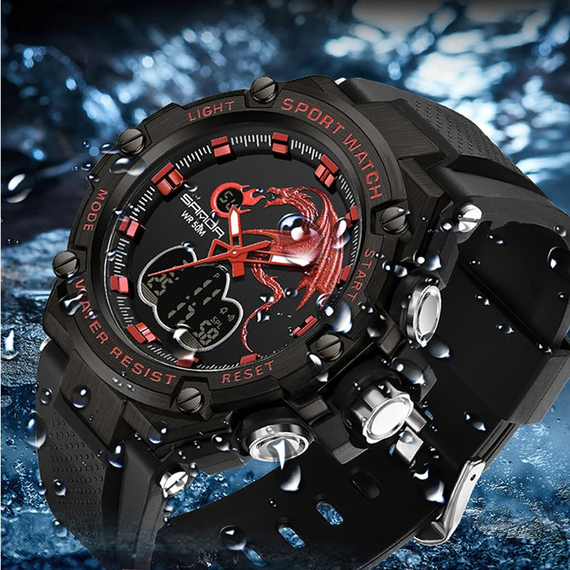 New Luxury Brand Fashion Watch Men's LED Digital Watch G outdoor professional waterproof military sports watch relojes hombre