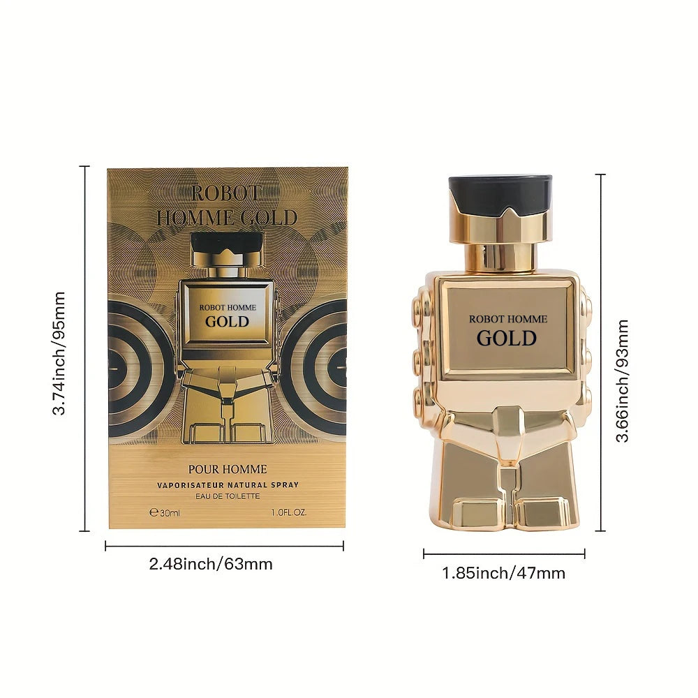 30ML 1.0FL.OZ Robot Perfume for Men, Eau de Toilette Spray, Spicy Woody Notes, Fresh and Long Lasting, Men's Perfumes