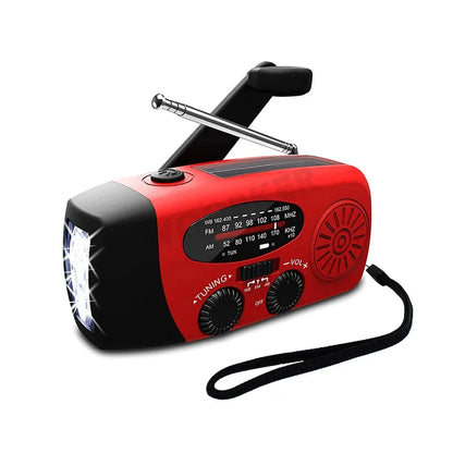 Woopker Radio E30 10000mAh FM Emergency Radio Solar Hand Crank Generator AM/FM/NOAA LED Portable Radio SOS Alarm Power Bank