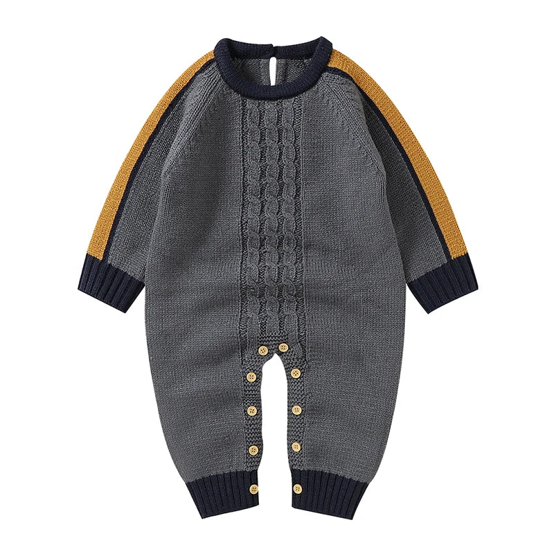 Winter Warm Knitted Baby Rompers & Shoes + Gloves