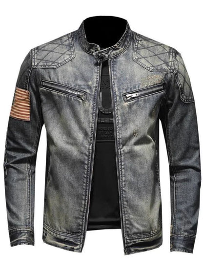 denim jacket trendy retro fashion