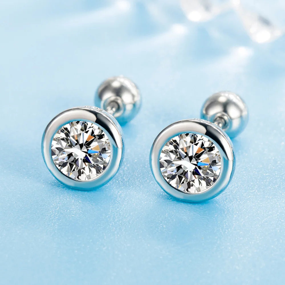 Fanqieliu Real 925 Sterling Silver Lady's High Quality Fashion Jewelry Crystal Stud Earrings FQL23672