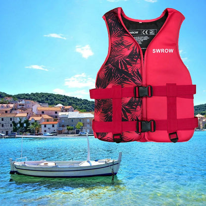 SWROW Professional Life Jacket Buoyancy Suit Portable Fishing Vests Waterproof Sea Fishing Adjustable Vest Outdoor Sports