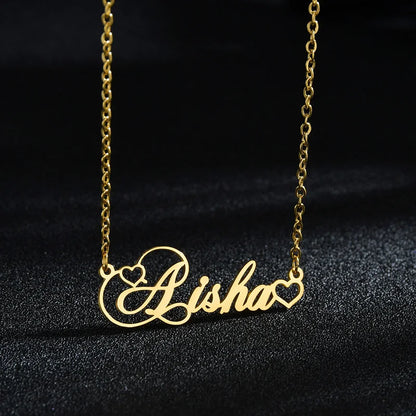 Romantic Custom Name Necklace Stainless Steel