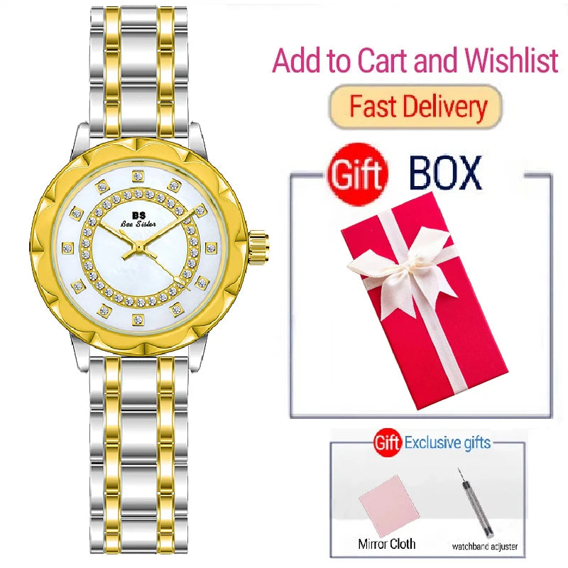 Top Brand Elegant Women Watches Luxury Rhinestone Ladies Wrist Watches Rose Gold Clock Watches For Women relogio feminino