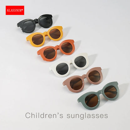 KLASSNUM Glasses For Baby Girls Boys Sunglasses Toddler Children UV400 Round Frame Kids Infant Glasses Vintage Eyewear 2024 New