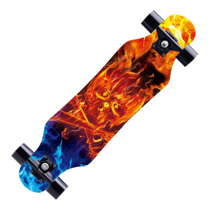 79cm/31" Beginner Skateboard Longboard Maple Flat-Plate Double Rocker Board Steel Bearing PU Wheels Children Adult Skate Board