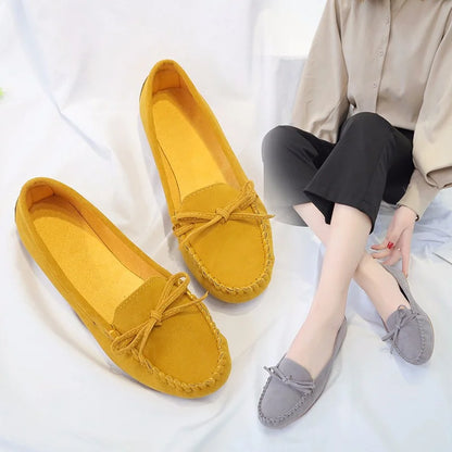 Women Shoes Slip on Loafers for Ballet Flats Women Suede Casual Sneakers Zapatos Mujer Flat Shoes for Mom Fashion Shoes