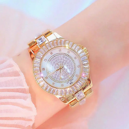 Diamond Watches Women Top Brand Fashion Ceramic Women Wrist Watches Ladies Stainless Steel Female Clock Relogio Feminino