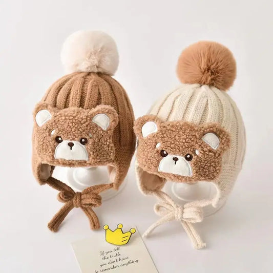 Cartoon Baby Earmuff Hat Cute Bear