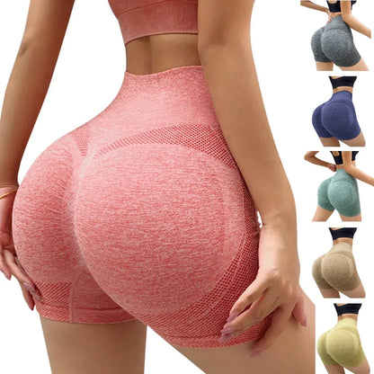 Womens Yoga Shorts High Waist Push Up Workout Shorts Fitness Yoga Lift Butt Fitness Lady Yoga Gym Running Short Pants Sportswear