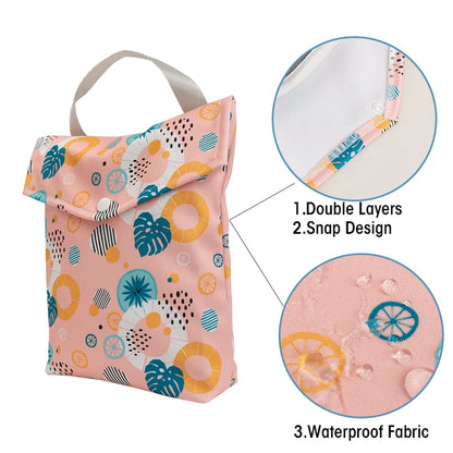 Baby Diaper Bag Double Layers Waterproof Carry Bag