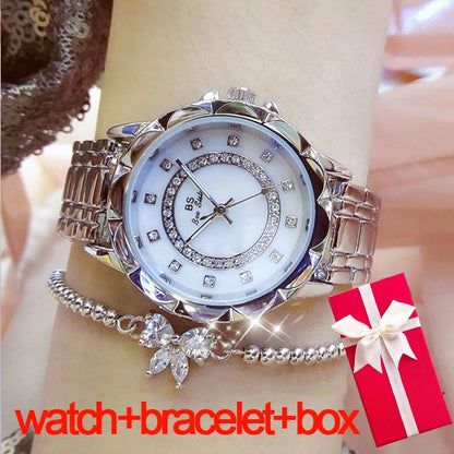 Luxury Brand Diamond Women Watch Rhinestone Elegant Ladies Watches Rose Gold Clock Wrist Watches For Women relogio feminino