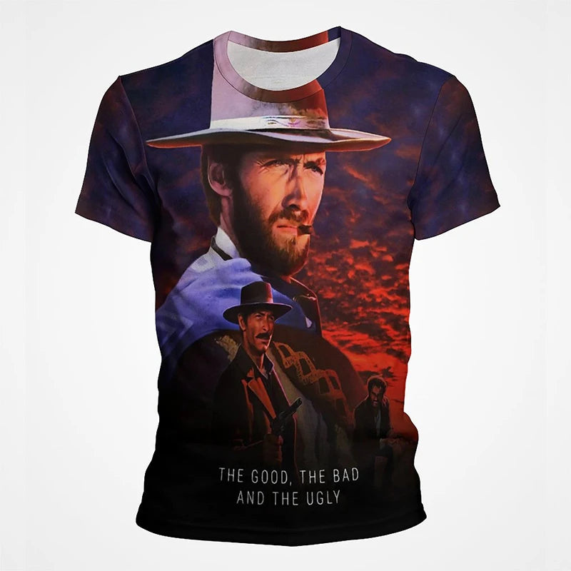 Summer Vintage Men T-shirt The Good The Bad And The Ugly