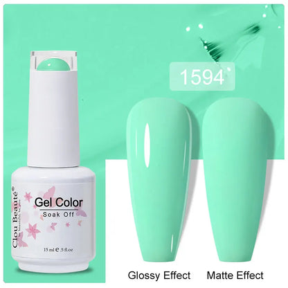 Clou Beaute Gel Nail Polish Pretty Color Salon Professional Sugar Nails Art Gels Varnish Soak Off UV LED 15ml Gel Polish Lacquer