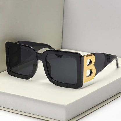 New Fashion Oversized The Letter B Square Luxury Trend Sunglasses Women Men Retro Rectangle Sunglasses Gafas De Sol