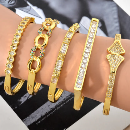 Fashion  Zircon Bracelet 18K Gold Plated Snake