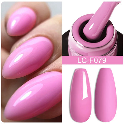 LILYCUTE 8ML Clear White Pink Non Stick Hand Solid Extension Gel Nail Polish