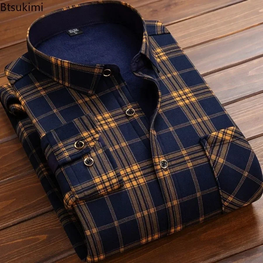 Winter Warm Long Sleeve Plaid Shirts