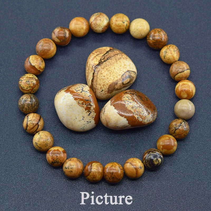 Original Reiki Blue Apatite Beads Bracelets Men Women Natural Stone