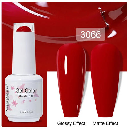 Clou Beaute Gel Nail Polish Pretty Color Salon Professional Sugar Nails Art Gels Varnish Soak Off UV LED 15ml Gel Polish Lacquer