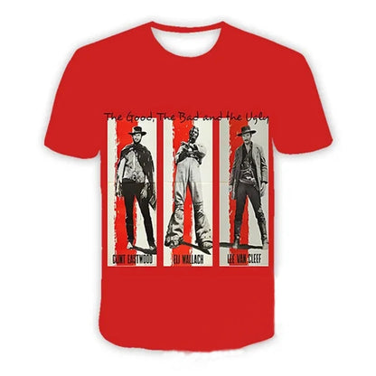 Summer Vintage Men T-shirt The Good The Bad And The Ugly