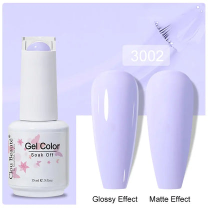 Clou Beaute Gel Nail Polish Pretty Color Salon Professional Sugar Nails Art Gels Varnish Soak Off UV LED 15ml Gel Polish Lacquer