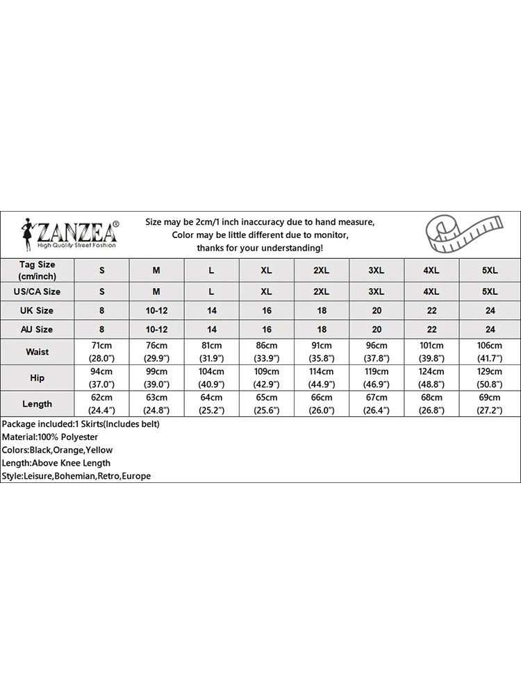 ZANZEA تنانير البضائع الأنيقة النسائية الإنجيلية Faldas Mujer مكتب سيدة عالية الخصر Saias صيف 2024 أزرار غير رسمية حتى Jupes