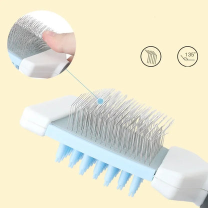 Dog Comb Pet Hair Remover Double Sided Dogs Brush Pulling Hair Cleaning Dog Grooming Dogs Comb Massage Cat Brush Pet Supplies