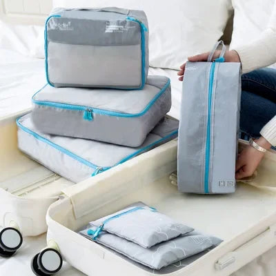 7/6 Pieces Set Travel Organizer Storage Bags Suitcase Portable Luggage Organizer Clothes Shoe Tidy Pouch Packing Storage Cases