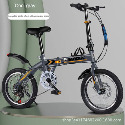 Cooya Folding Mini Lightweight Adult Portable Free Installation 16 "20" College Student Variable Speed Bike Велосипед 20 Дюймов