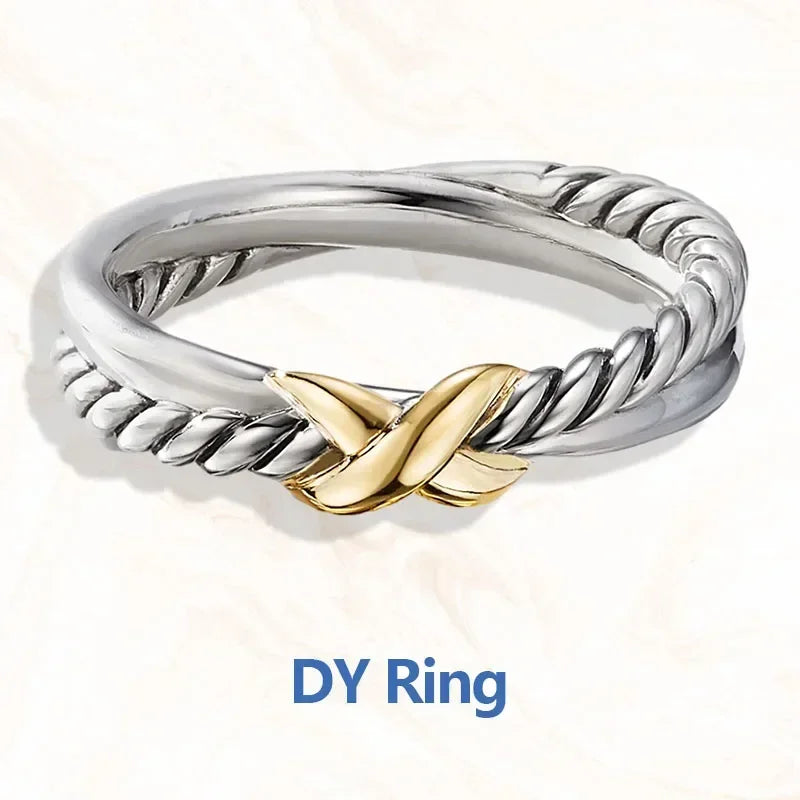 Hot 2024 Fashion Women's Jewelry Finish DYs92 Silver Ring Is The Best Choice for Party Gifts