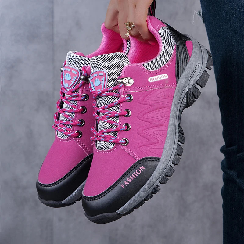 Spring and Autumn Mountaineering Shoes Fashion Women's Hiking Shoes 2024 Comfortable Outdoor Sports Anti Slip Walking Shoes