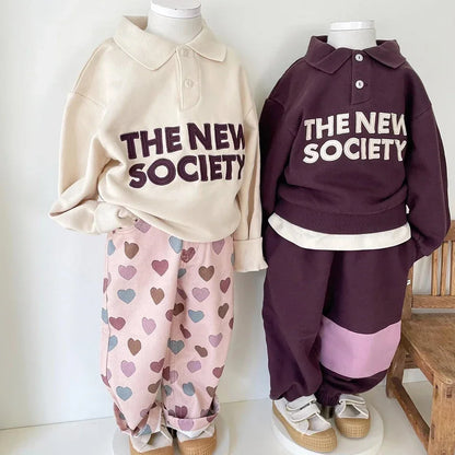 TNS Brand Children Clothes Set Girl Princess Dress Boy Long Sleeve Tee Shirt Pants Suit Kid Sweatshirts Polo Top Trousers Outfit