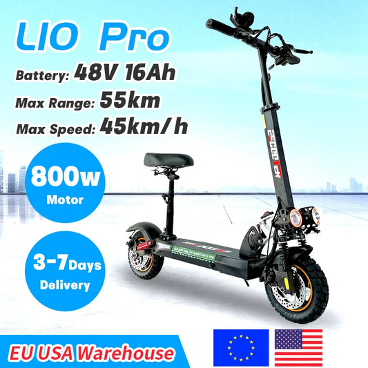 EU USA Warehouse Adult Electric Scooter 48v 13ah 16Ah Escooter Kick Scooter Lightweight Long Range 35-55km Scooters 800w