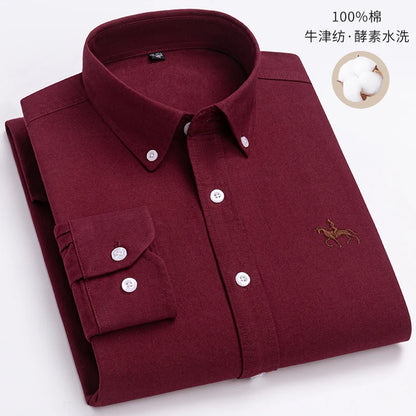 100% Cotton Oxford Men's Shirt Long Sleeve