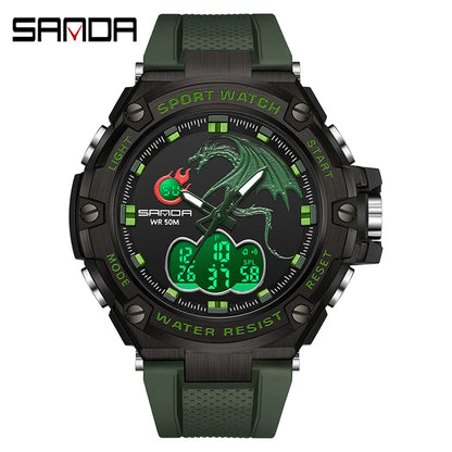 New Luxury Brand Fashion Watch Men's LED Digital Watch G outdoor professional waterproof military sports watch relojes hombre