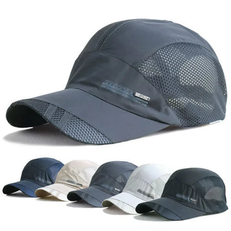 Adjustable Quick Dry Braethable Hat Running Baseball Summer Mesh Cap Visor Sports Cool Fashion Hot Outdoor Popular Men Women