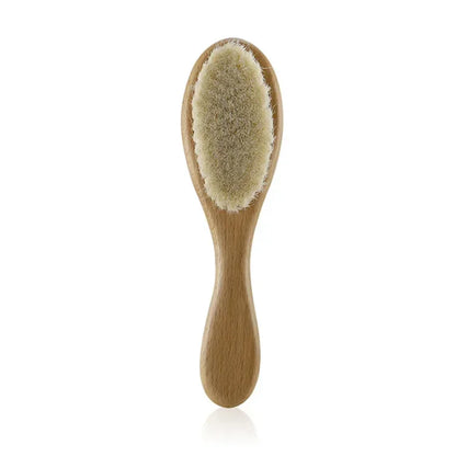 Newborn Baby Wooden Brush Baby Natural Wool Comb Newborn Hair Brush Infant Head Massager Portable Bath Brush Comb for Kids