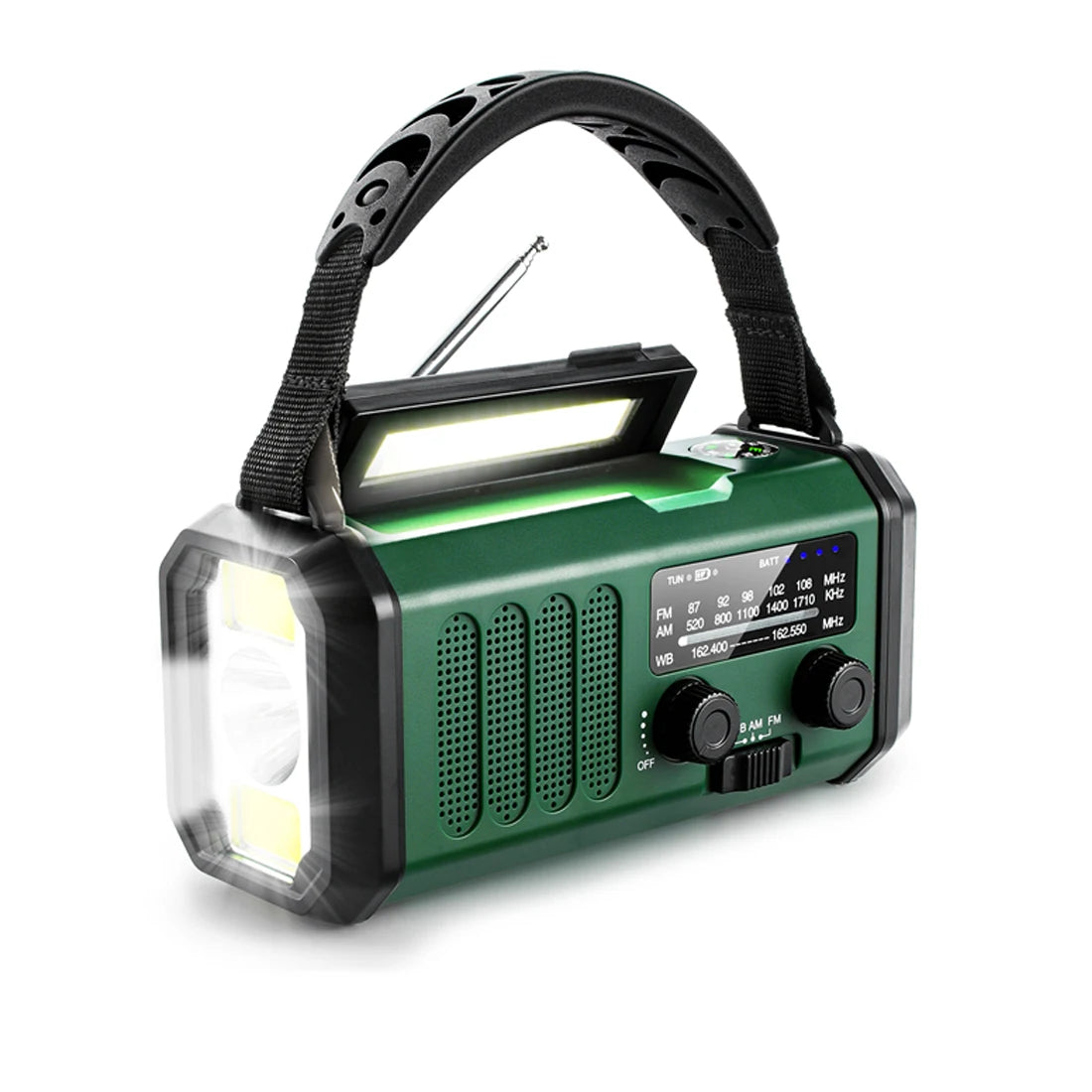 Woopker Radio E30 10000mAh FM Emergency Radio Solar Hand Crank Generator AM/FM/NOAA LED Portable Radio SOS Alarm Power Bank