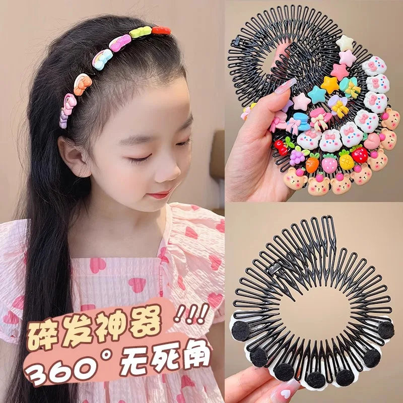 Fashion Children's Hairpins Little Girls Bangs Broken Hair Hairpins Girls Candy Color Sweet Cute Insert Comb Hair Accessories