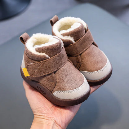 Toddler Baby Boots Winter Boys Girl Warm Baby Snow Boots Plush Soft Bottom Infant Shoes Newborn Baby Outdoor Sneakers Kids Shoes