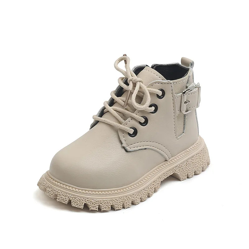 Retro Children's Riding Boots 2024 Spring Autumn Ankle Boots