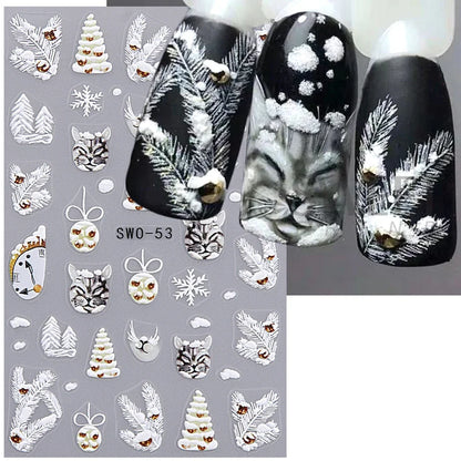 5D Christmas Ginger Man Nail Art Stickers