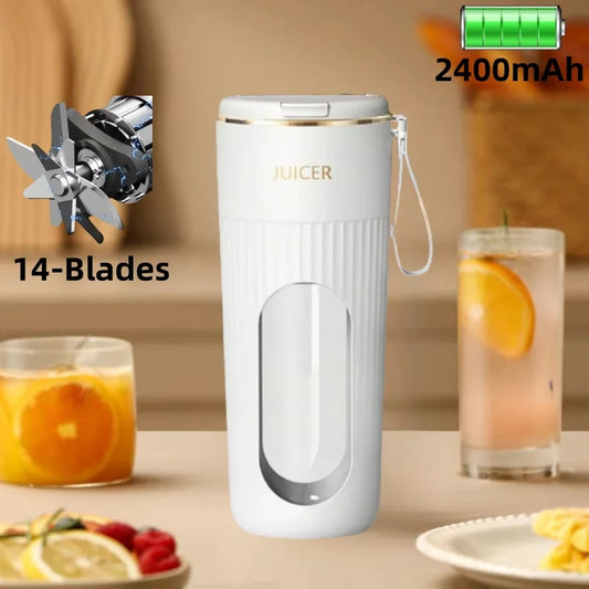 Rechargeable Portable Juicer Cup 14-blades