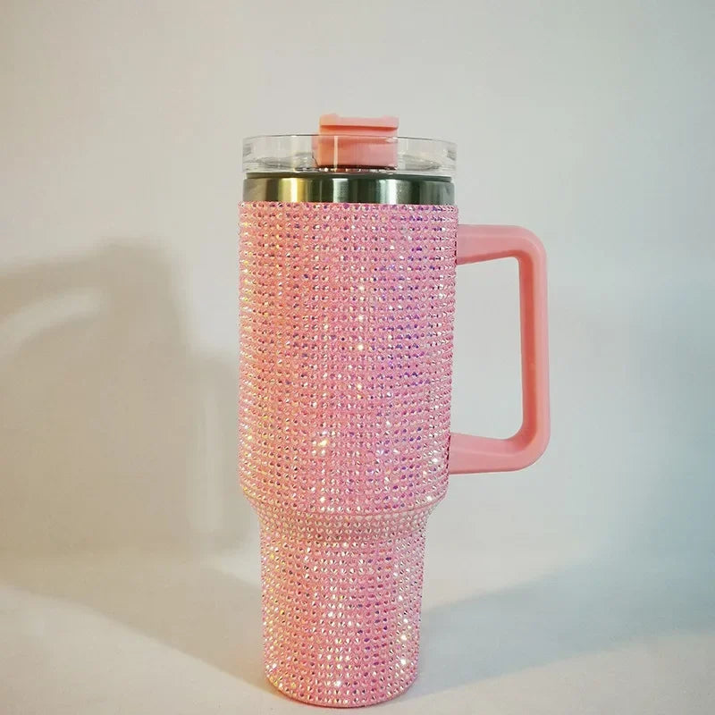 40oz Diamond Thermos Cup with Handle