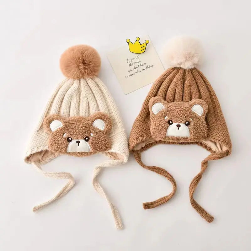 Cartoon Baby Earmuff Hat Cute Bear