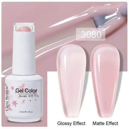 Clou Beaute Gel Nail Polish Pretty Color Salon Professional Sugar Nails Art Gels Varnish Soak Off UV LED 15ml Gel Polish Lacquer