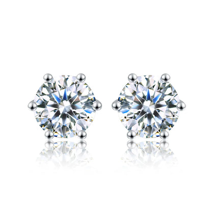 DW 0.5ct-2ct D Color Certified Moissanite Stud Earrings