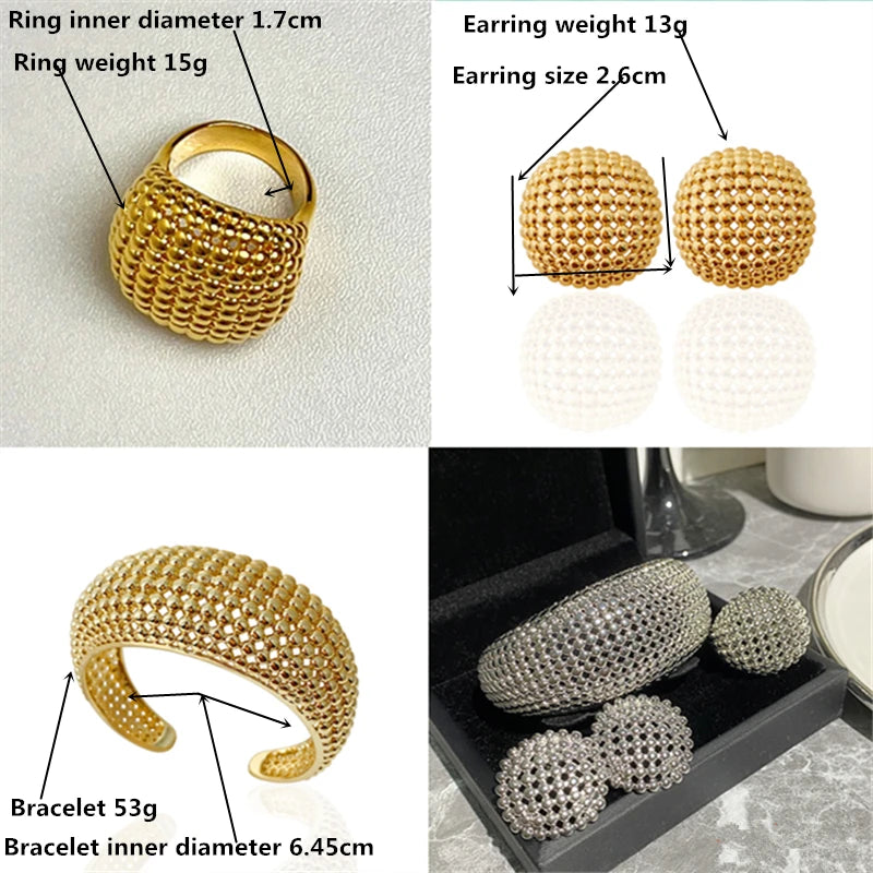 cuff bracelet New hollow ball metal bracelet fashion women simple gold jewelry couple set gift 2024 bracelet